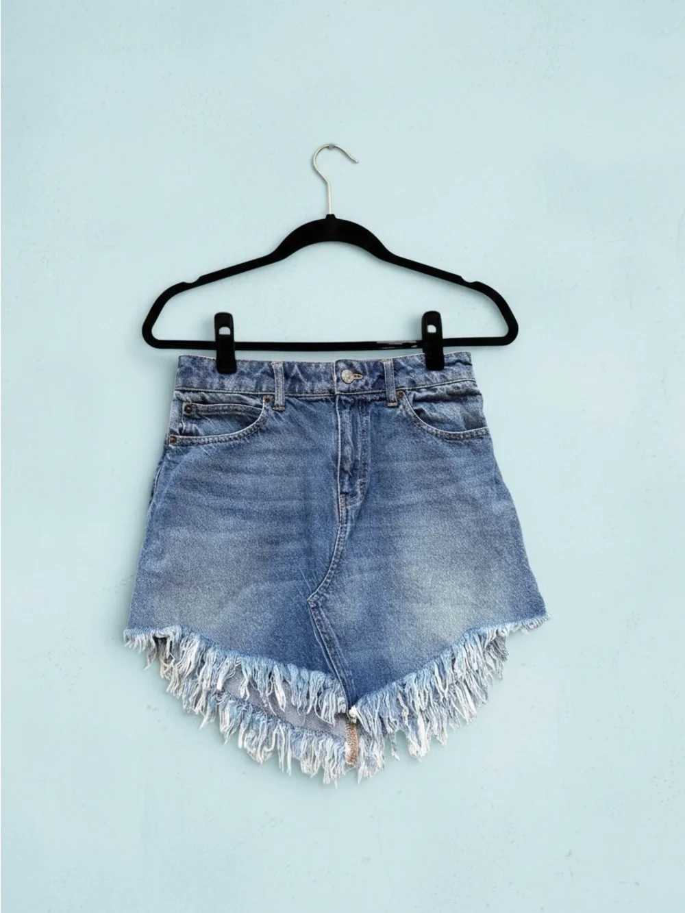 Free People Bailey Denim Mini Skirt